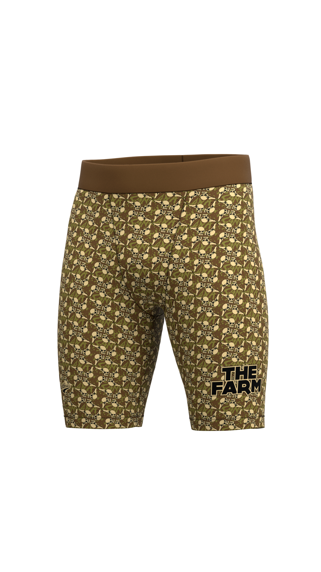 The Farm Compression Shorts - Sandana Brown Flying Skulls