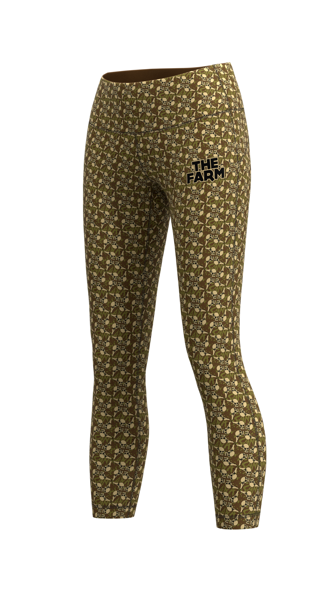 Women's The Farm Leggings - Sandana Brown Flying Skulls