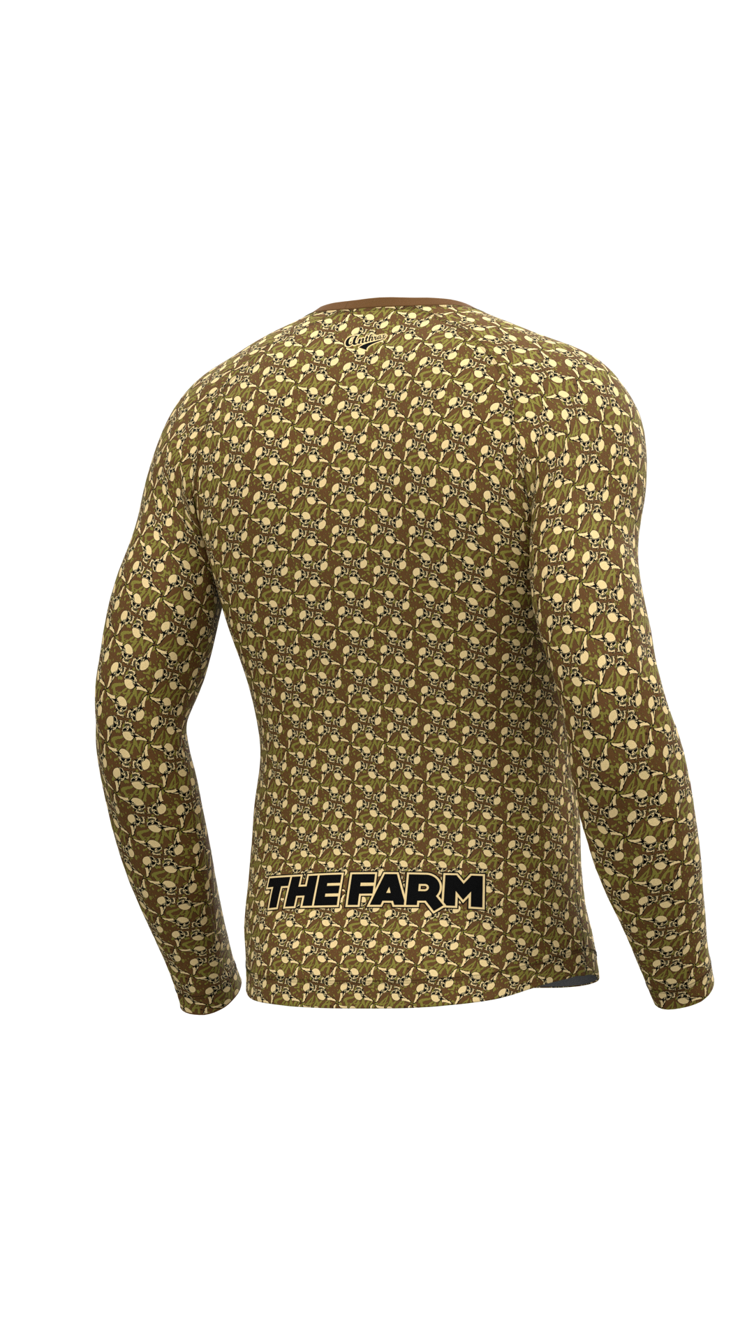 The Farm Rashguard Long Sleeve - Sandana Brown Flying Skulls
