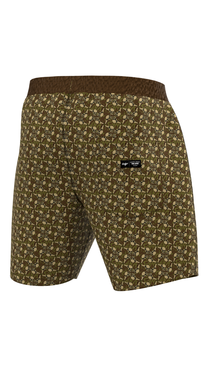 The Farm Swimshorts - Sandana Brown Flying Skulls