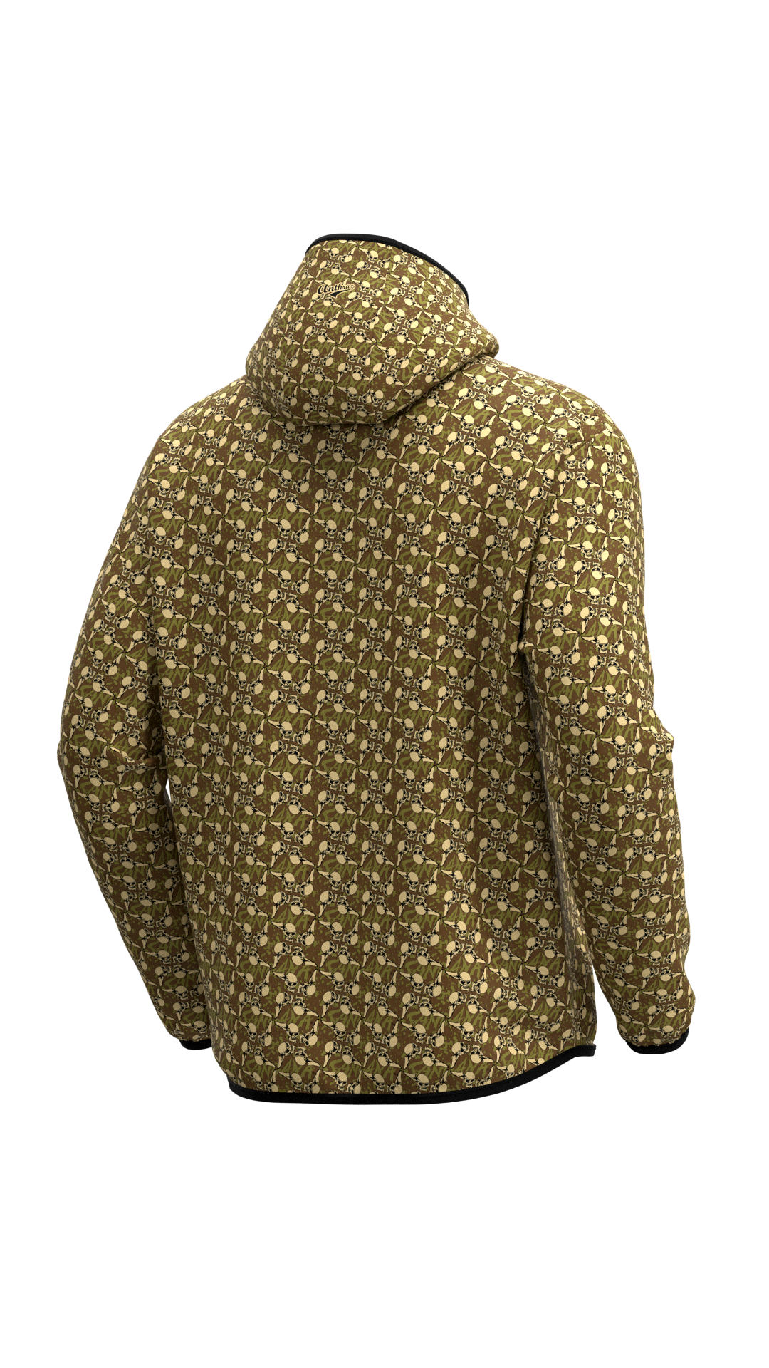 The Farm Zip Windstopper Hoody - Sandana Brown Flying Skulls