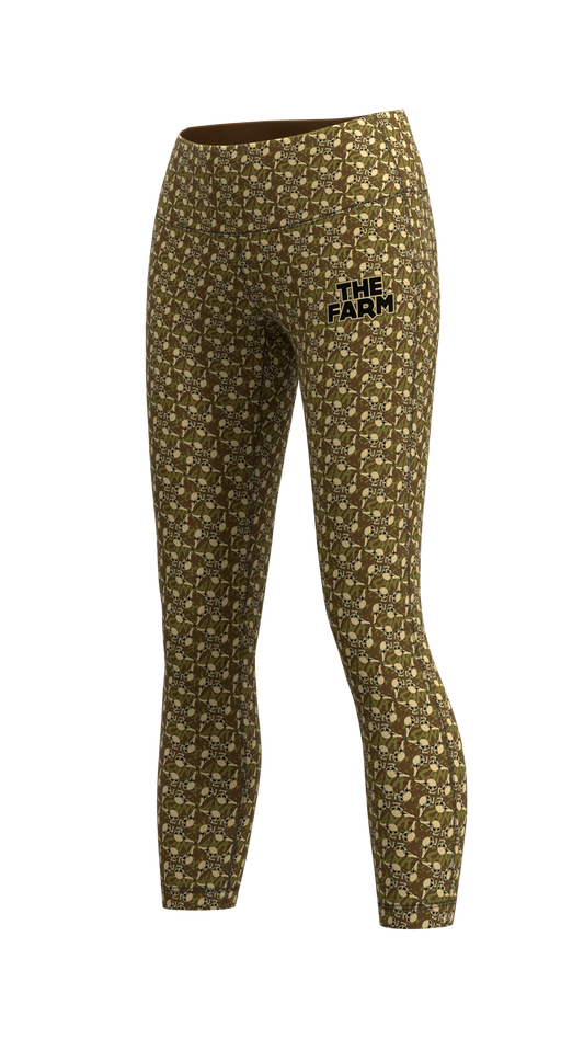 Women's The Farm Leggings - Sandana Brown Flying Skulls