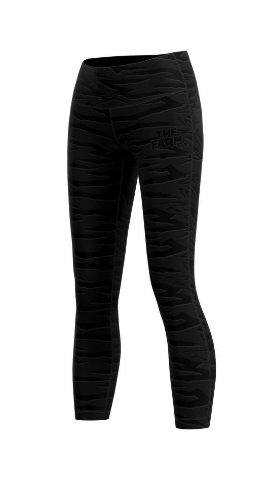 Women's The Farm Leggings - Sandana Black & Grey Snake Stripe