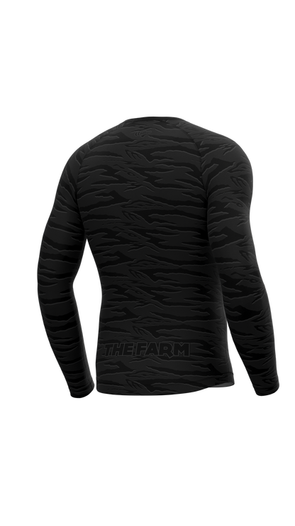 The Farm Rashguard Long Sleeve - Sandana Black & Grey Snake Stripe