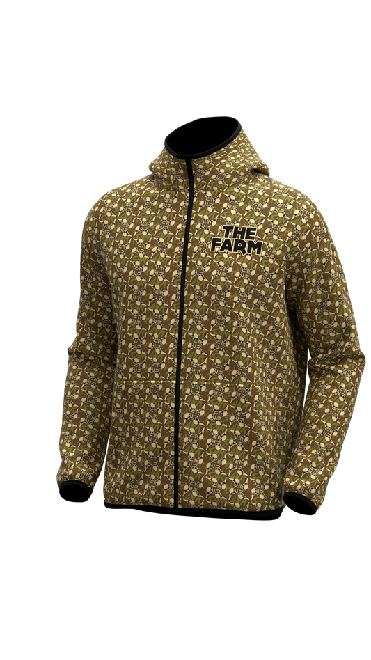 The Farm Zip Windstopper Hoody - Sandana Brown Flying Skulls